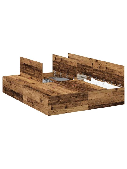 Voodi raam vana puit 200 x 150 x 31.5 cm tehispuit