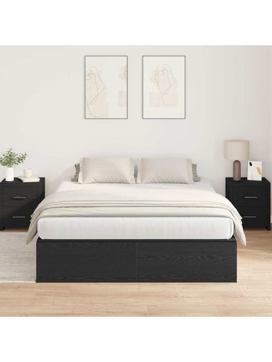 Voodi raam must tamm 200 x 160 x 31.5 cm tehispuit