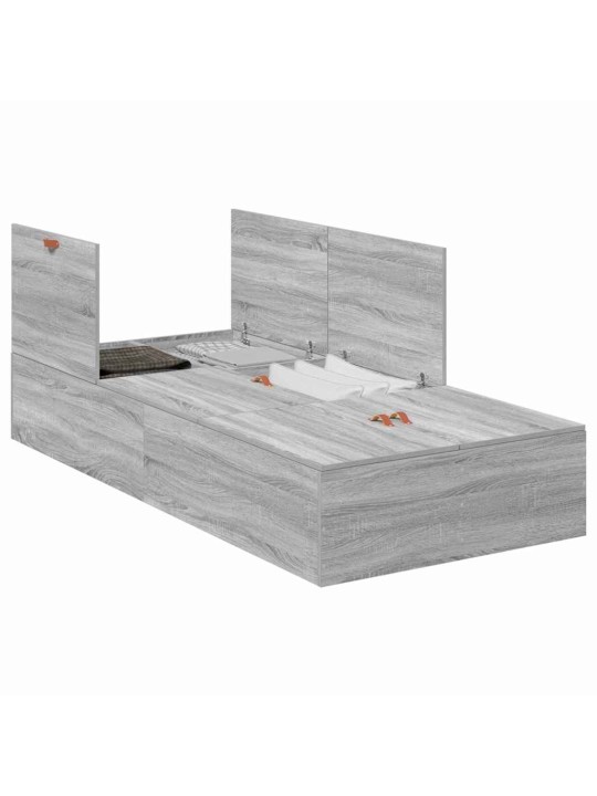 Voodi raam hall sonoma 190 x 75 x 31.5 cm tehispuit