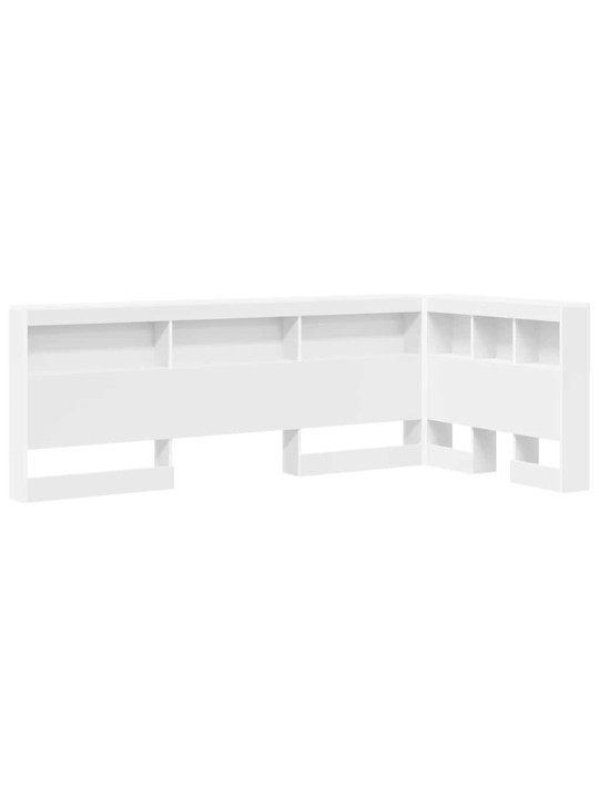 Hoiustamispeatoe riiuliga peaga valge 90 cm tehispuit