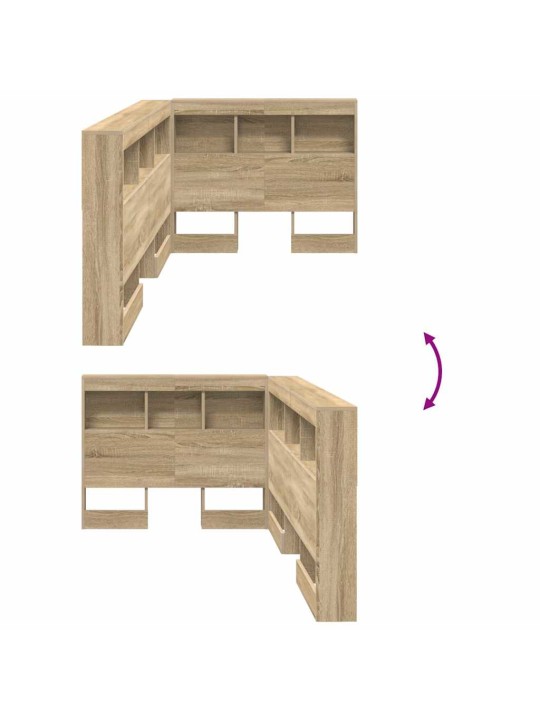 Hoiustamispeatoe riiuliga peaga sonoma tamm 90 cm tehispuit