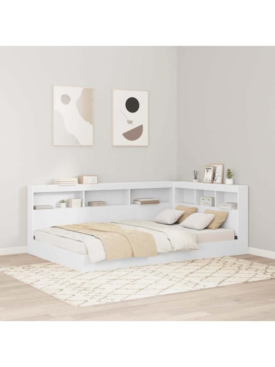 Hoiustamispeatoe riiuliga peaga valge 120 cm tehispuit