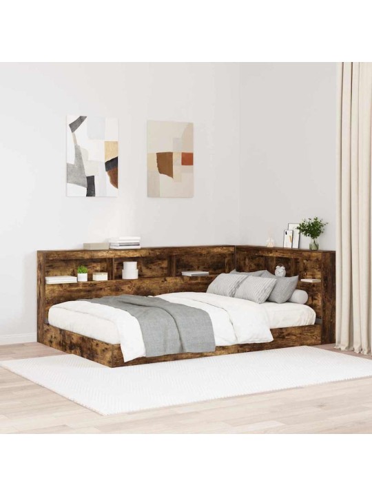 Hoiustamispeatoe riiuliga suitsutatud tamm 120 cm tehispuit
