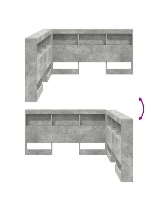 Hoiustamispeatoe riiuliga peaga betoonihall 140 cm tehispuit