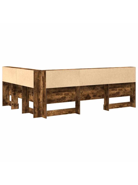 Hoiustamispeatoe riiuliga suitsutatud tamm 150 cm tehispuit