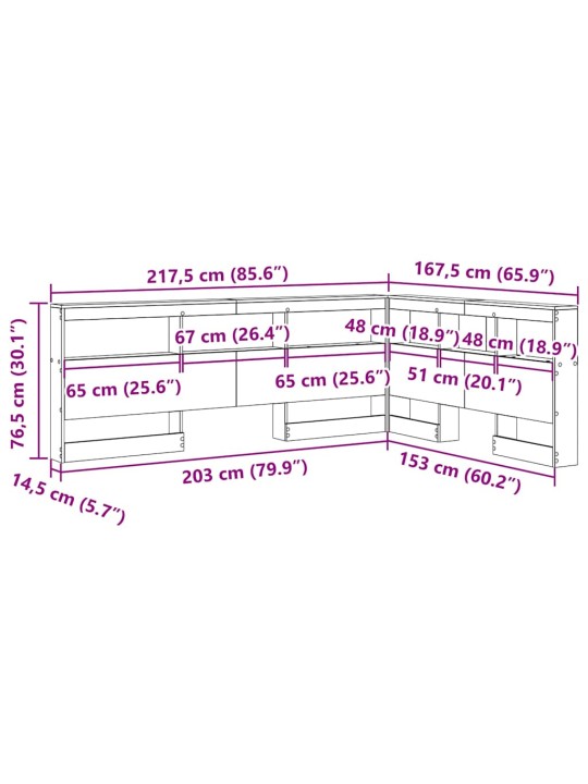 Hoiustamispeatoe riiuliga peaga vana puit 150 cm tehispuit
