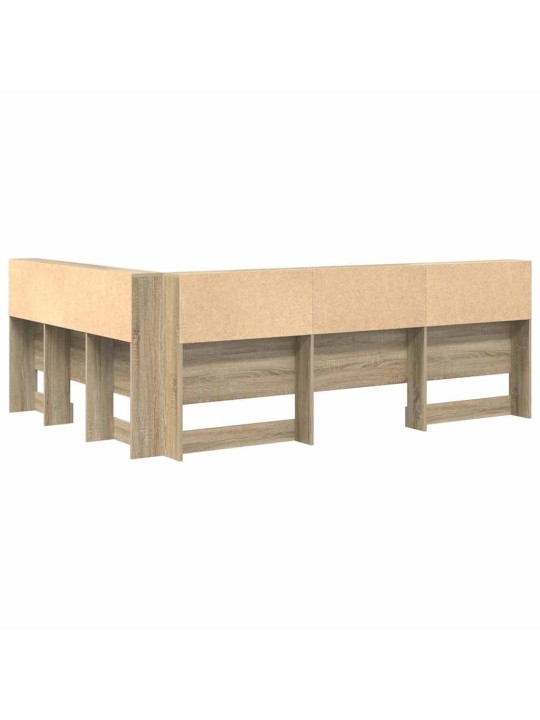 Hoiustamispeatoe riiuliga peaga sonoma tamm 160 cm tehispuit