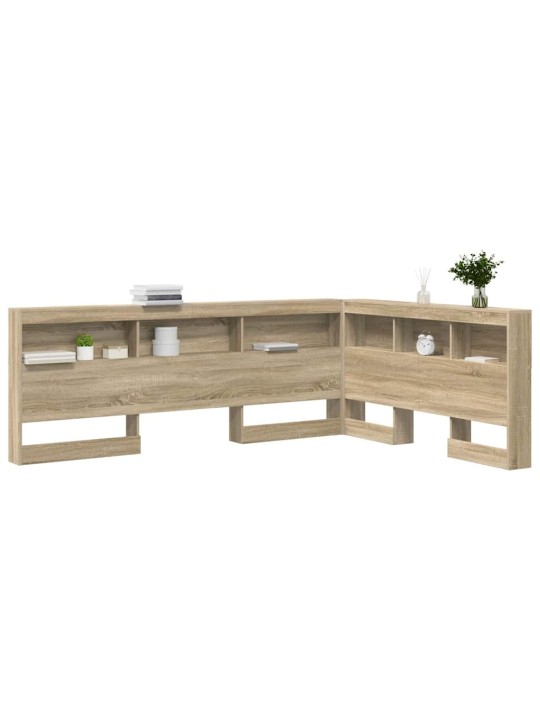 Hoiustamispeatoe riiuliga peaga sonoma tamm 160 cm tehispuit