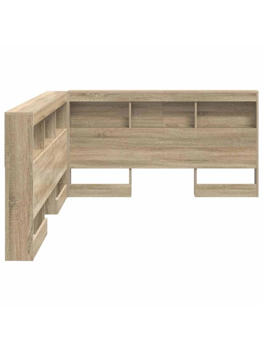 Hoiustamispeatoe riiuliga peaga sonoma tamm 160 cm tehispuit