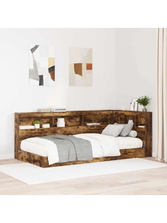 Hoiustamispeatoe riiuliga suitsutatud tamm 90 cm tehispuit