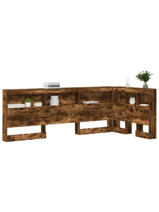 Hoiustamispeatoe riiuliga suitsutatud tamm 75 cm tehispuit