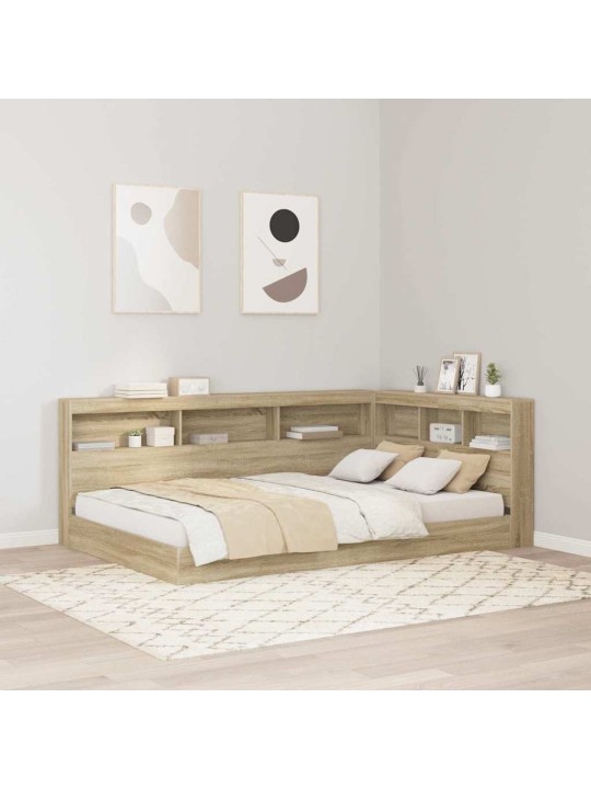 Hoiustamispeatoe riiuliga peaga sonoma tamm 120 cm tehispuit