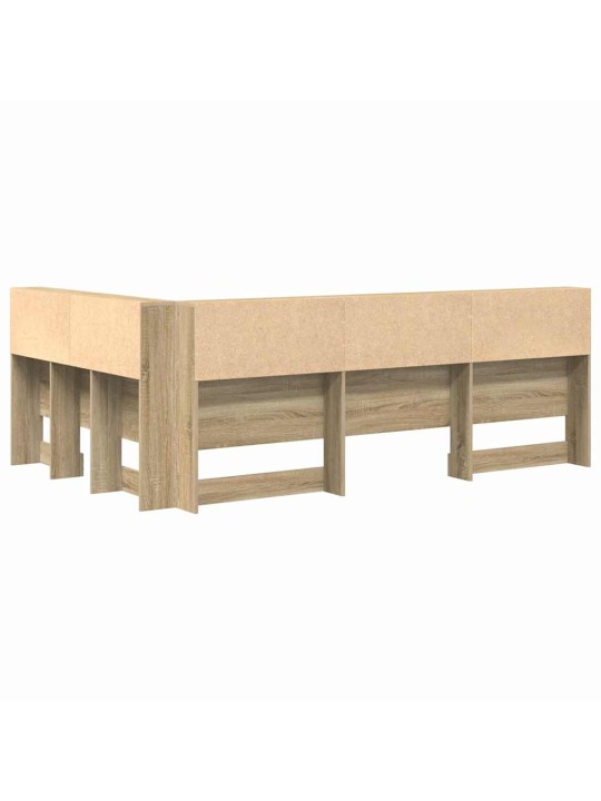 Hoiustamispeatoe riiuliga peaga sonoma tamm 120 cm tehispuit