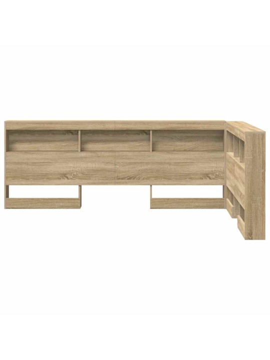 Hoiustamispeatoe riiuliga peaga sonoma tamm 120 cm tehispuit