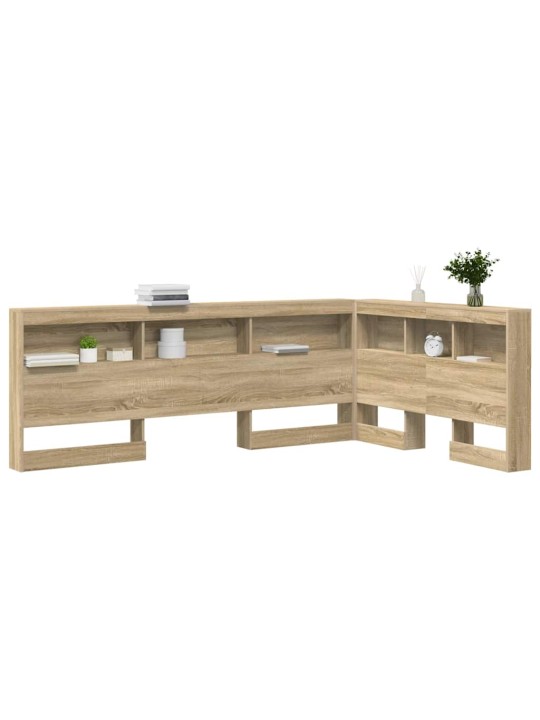Hoiustamispeatoe riiuliga peaga sonoma tamm 120 cm tehispuit