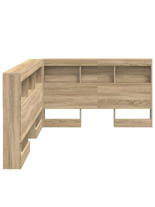 Hoiustamispeatoe riiuliga peaga sonoma tamm 120 cm tehispuit