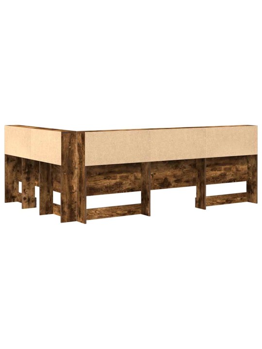 Hoiustamispeatoe riiuliga suitsutatud tamm 120 cm tehispuit