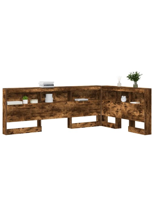 Hoiustamispeatoe riiuliga suitsutatud tamm 120 cm tehispuit