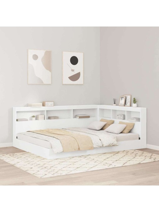 Hoiustamispeatoe riiuliga peaga valge 135 cm tehispuit