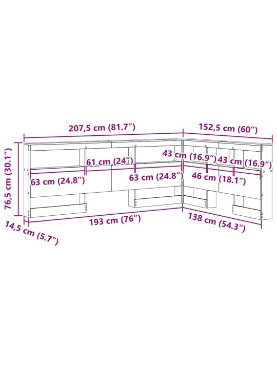 Hoiustamispeatoe riiuliga peaga valge 135 cm tehispuit