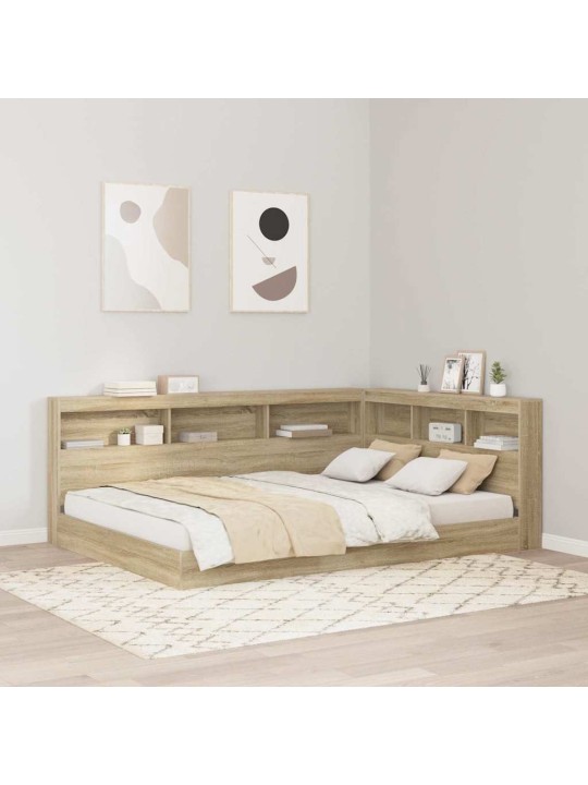 Hoiustamispeatoe riiuliga peaga sonoma tamm 135 cm tehispuit