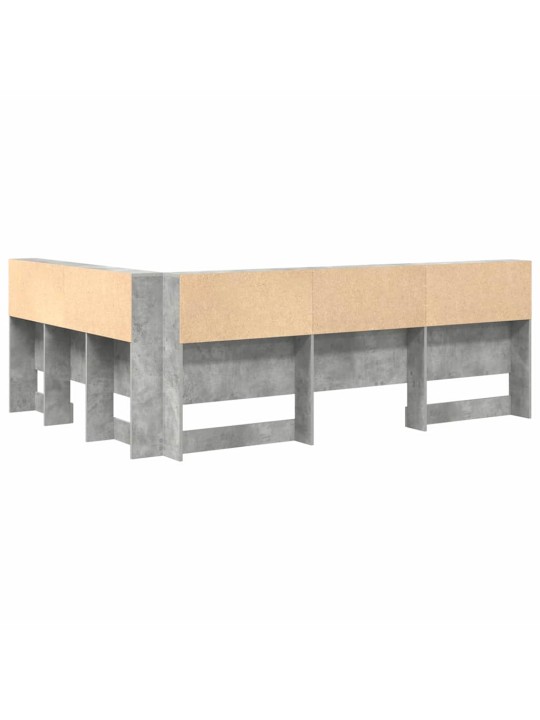 Hoiustamispeatoe riiuliga peaga betoonihall 135 cm tehispuit