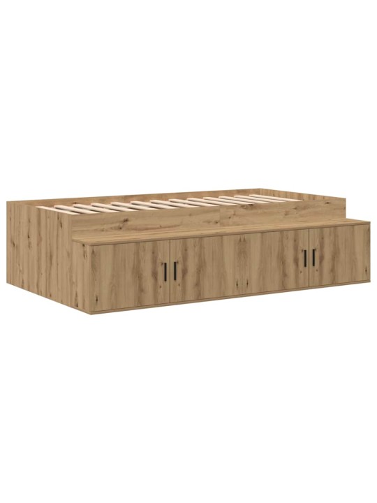 Voodi hoiukohaga raam käsitöötamm 244 x 127 x 53.5 cm tehispuit