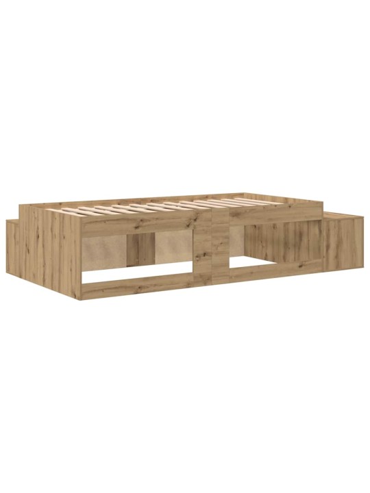 Voodi hoiukohaga raam käsitöötamm 244 x 127 x 53.5 cm tehispuit