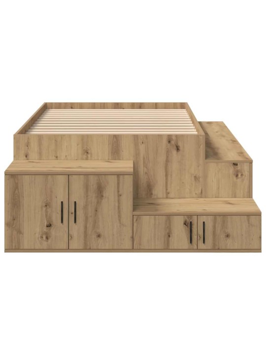 Voodi hoiukohaga raam käsitöötamm 244 x 127 x 53.5 cm tehispuit