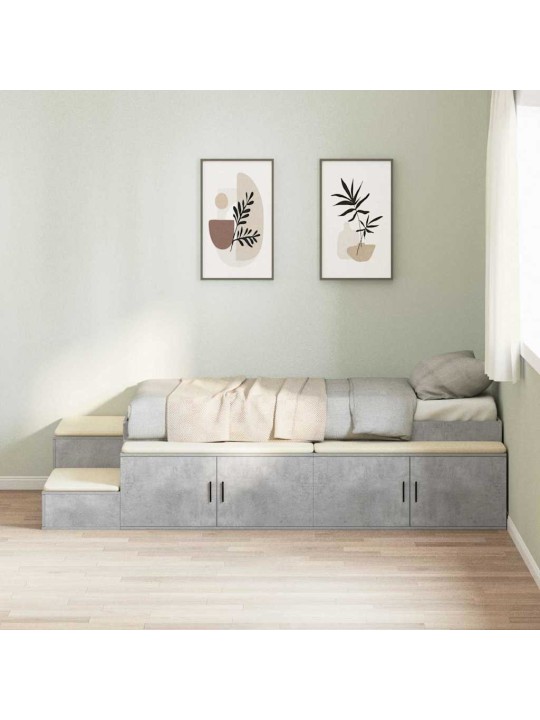 Voodi hoiukohaga raam betoonhall 234 x 118 x 53.5 cm tehispuit