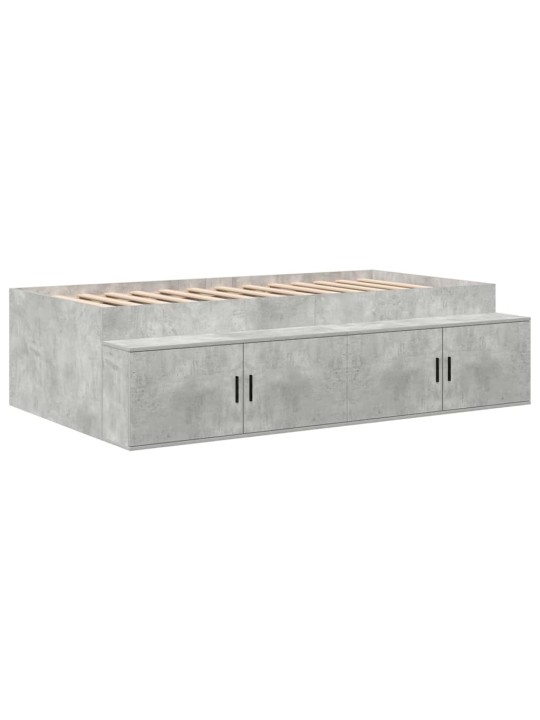 Voodi hoiukohaga raam betoonhall 234 x 118 x 53.5 cm tehispuit