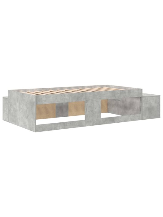 Voodi hoiukohaga raam betoonhall 234 x 118 x 53.5 cm tehispuit