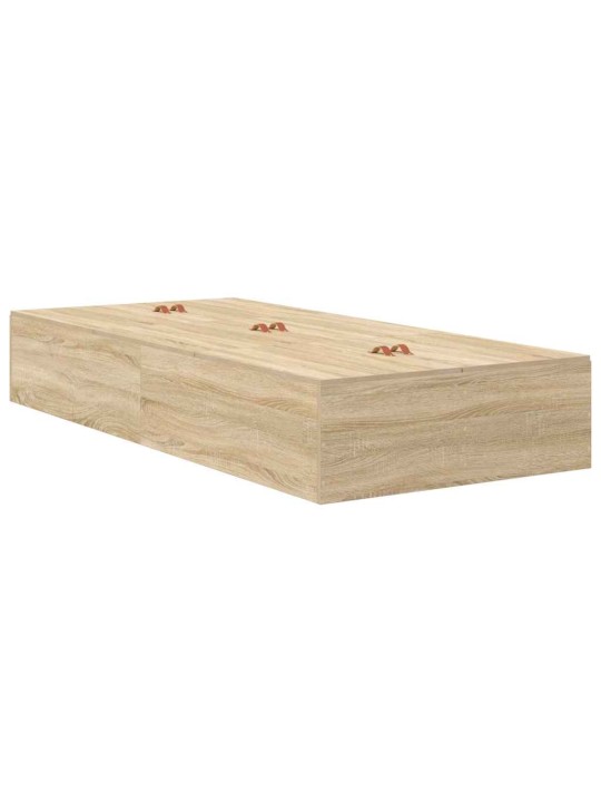 Voodi hoiukohaga raam sahtliga sonoma tamm 236.5 x 80 x 31.5 cm