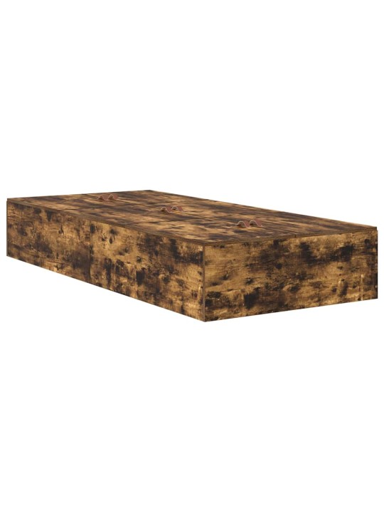Voodi hoiukohaga raam suitsetatud tamm 236.5 x 80 x 31.5 cm