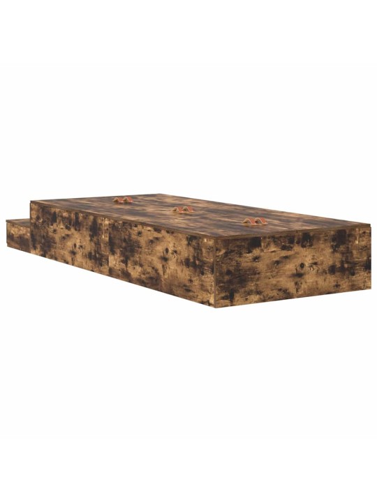 Voodi hoiukohaga raam suitsetatud tamm 236.5 x 80 x 31.5 cm