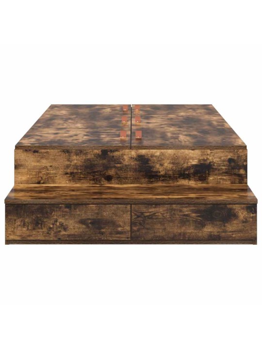 Voodi hoiukohaga raam suitsetatud tamm 236.5 x 80 x 31.5 cm