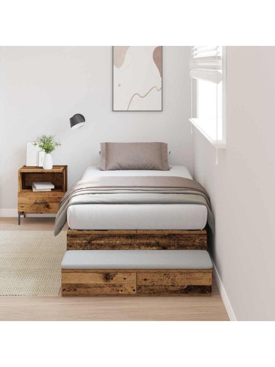 Voodi hoiukohaga raam vana puit 236.5 x 80 x 31.5 cm tehispuit