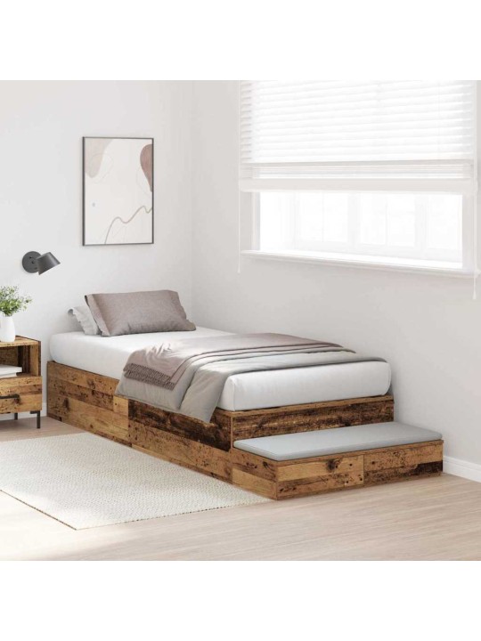Voodi hoiukohaga raam vana puit 236.5 x 80 x 31.5 cm tehispuit