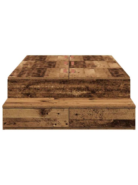 Voodi hoiukohaga raam vana puit 236.5 x 80 x 31.5 cm tehispuit