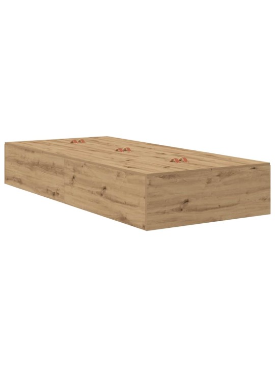 Voodi hoiukohaga raam sahtliga käsitöötamm 236.5 x 80 x 31.5 cm