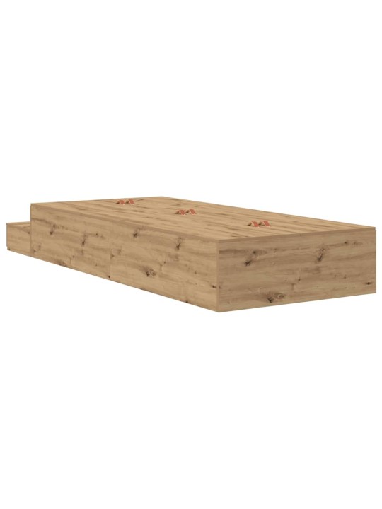 Voodi hoiukohaga raam sahtliga käsitöötamm 236.5 x 80 x 31.5 cm