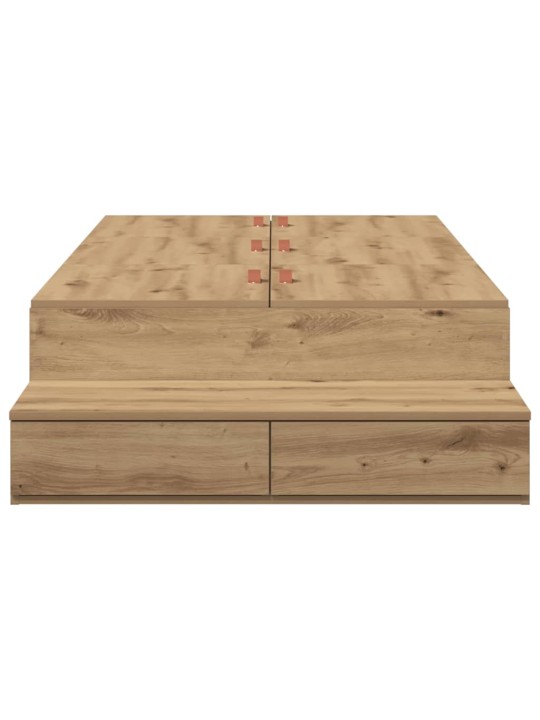 Voodi hoiukohaga raam sahtliga käsitöötamm 236.5 x 80 x 31.5 cm