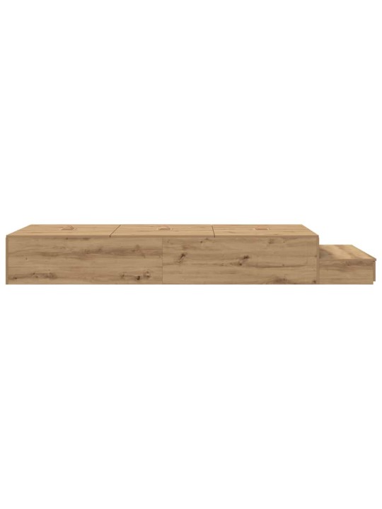 Voodi hoiukohaga raam sahtliga käsitöötamm 236.5 x 80 x 31.5 cm