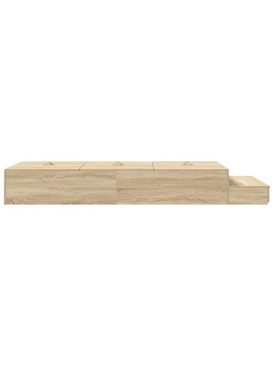 Voodi hoiukohaga raam sahtliga sonoma tamm 236.5 x 90 x 31.5 cm