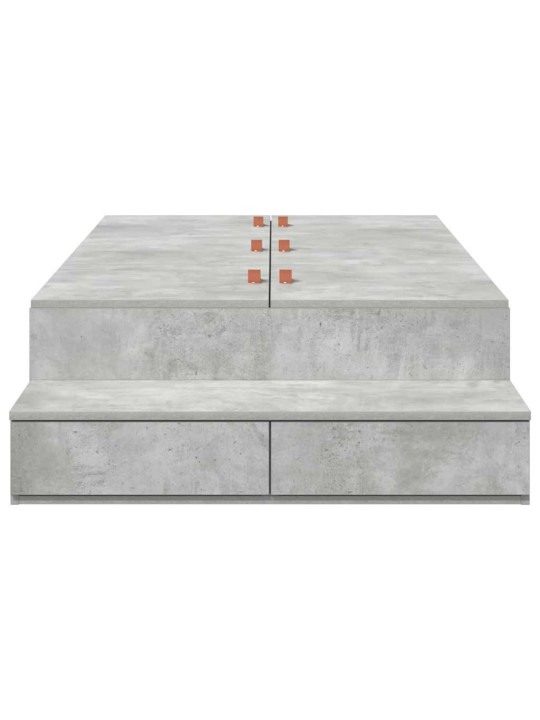 Voodi hoiukohaga raam betoonhall 236.5 x 90 x 31.5 cm tehispuit
