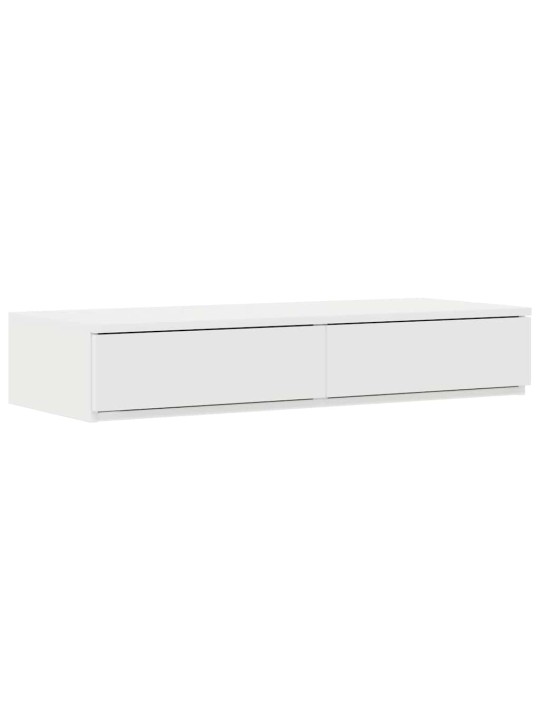 Voodi hoiukohaga raam valge 236.5 x 90 x 31.5 cm tehispuit