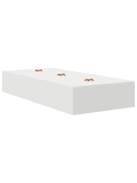 Voodi hoiukohaga raam valge 236.5 x 90 x 31.5 cm tehispuit