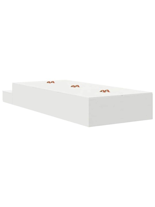 Voodi hoiukohaga raam valge 236.5 x 90 x 31.5 cm tehispuit