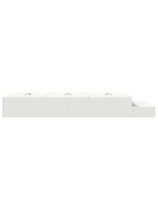 Voodi hoiukohaga raam valge 236.5 x 90 x 31.5 cm tehispuit