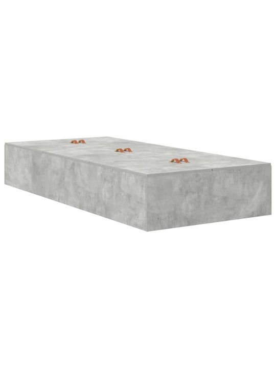 Voodi hoiukohaga raam sahtliga betoonhall 236.5 x 100 x 31.5 cm